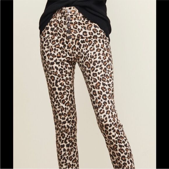 Veronica Beard Leopard Print Skinny Pants - Picture 1 of 15